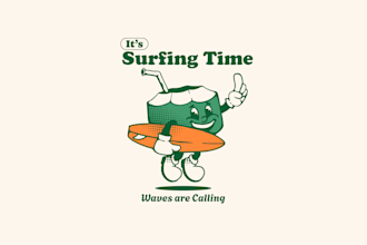 design vintage retro cartoon mascot illustration logo