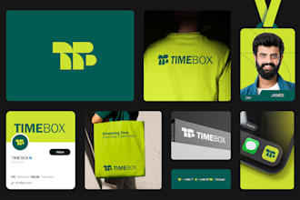 do modern minimalist business logo design with full branding kit