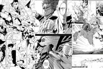 create custom comic, webcomic, webtoon, manga style illustrations, and anime art