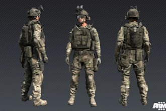 create a custom arma 3 server and design an arma 3 skin for you