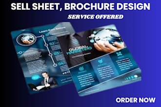design business flyer, one pager, sell sheet and sales flyer