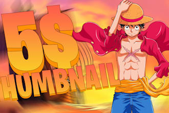 design you an attractive anime thumbnail for your video