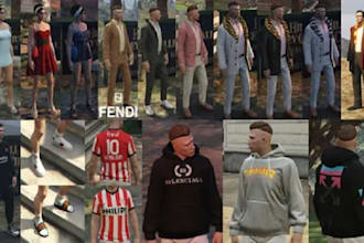 create custom fivem chain model, gun, cloth shop for gta v, fivem map, ped