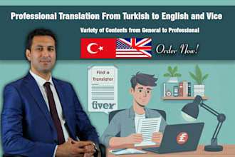 translate from english to turkey and vice as a native speaker