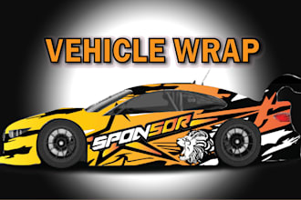make creative car warp, racing car wrap for you