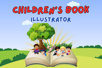 create children storybook illustration and cover