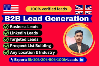 do b2b lead generation, linkedin lead, business lead  and prospect list
