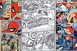 draw retro comic book art retro vintage comic illustrations vintage comic pages