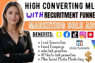 do mlm sales funnel, mlm landing page, network marketing recruiting funnel