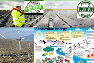 do renewable energy systems, solar farms wind turbines, review and stamp approve
