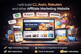 build cj, awin, rakuten and other affiliate marketing website
