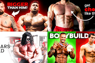 create high quality gym and fitness video thumbnails