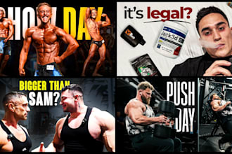 create high quality gym and fitness video thumbnails