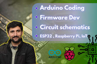 do arduino, raspberry pi, esp32, stm32 firmware development