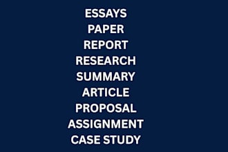 do urgent essay writing, case study, research, summary, paper, article