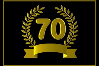 draw excellent event and anniversary logo