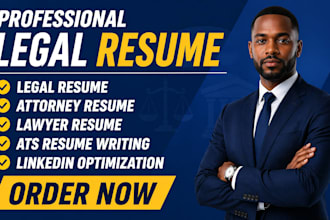 create ats legal, attorney and lawyer resume, cover letter and linkedin