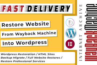 restore your website from wayback machine web archive