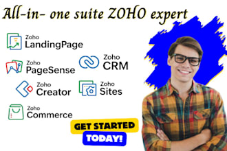 setup zoho crm, zoho landing page, zoho sites, zoho pagesense, zoho creator