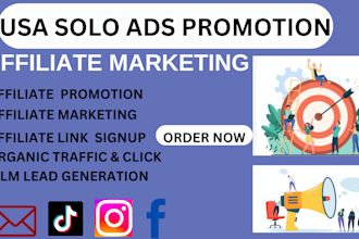 solo ads affiliate link promotion, usa sign up campaign, mlm leads generation