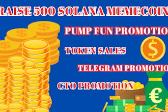 do telegram promotion sellout solana memecoin, pumpfun,cto 10x token sales