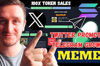 crypto twitter x marketing, memecoin token, telegram promotion, crypto promotion