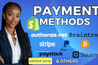 integrate stripe, paypal, klarna, crypto pay, shopify payment, square, high risk