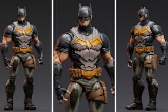 sculpt articulation action figure, anime figure 3d action figure for 3d printing