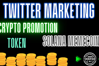 do twitter marketing, pump fun promotion, run telegram ads to 1000x token sales