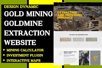design gold mining website mining website gold landing page