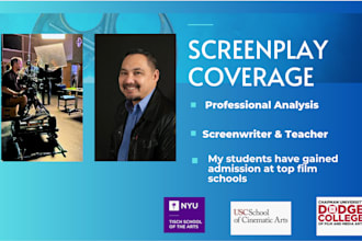 provide professional script coverage for your TV or film screenplay