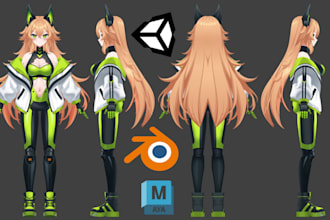 custom vr chat avatar vrc character furry avatar vroid 3d model nsfw anime style