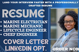 write an ats engineering resume for marine electrician hvac marine designer