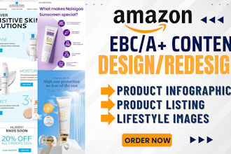do amazon ebc design, a plus content, amazon ppc, amazon image and enhance brand
