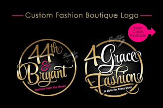 do elegant fashion, apparel, boutique, or clothing logo