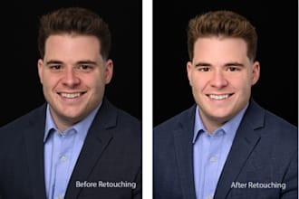 image editing and portraits retouching or photo touch up