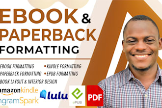 do book formatting and layout design for amazon KDP, ingramspark using indesign