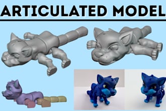 design articulated toy model 3d articulated model 3d toy flexi model 3d printing
