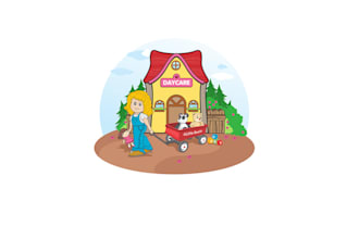 create fun catchy up coming daycare logo design