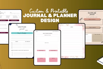 design etsy custom digital planner printable journal, workbook good notes amazon