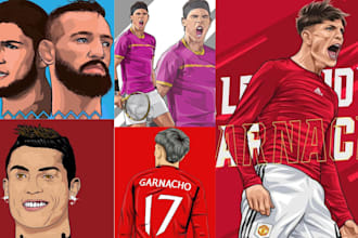 design sport player basketball to vector art football  sport cartoon caricature
