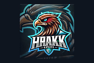 do creative hawk head mascot logo with free source file