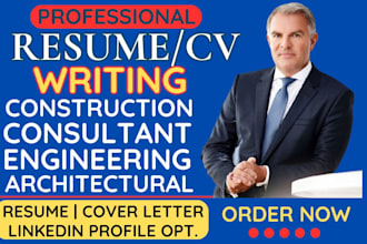 write construction, architecture, consultant, engineering, superintendent resume
