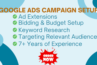 setup and manage your google ads campaigns PPC