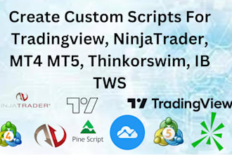 create custom scripts for tradingview, ninjatrader, mt4 mt5, thinkorswim, ib tws