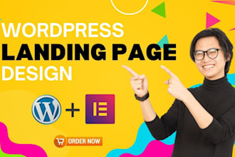 design a responsive wordpress landing page with elementor builder