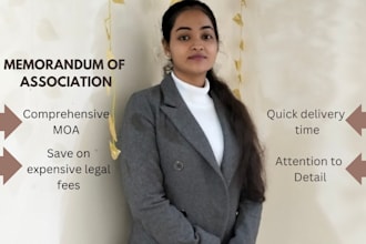 draft a memorandum of association for your business