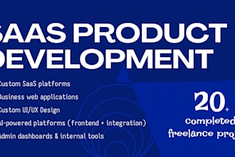 develop custom software, mvp, saas with clean frontend and scalable backend
