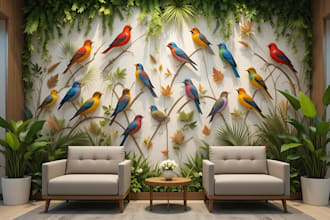 do trendy architectural 3d wall art with ai custom designs