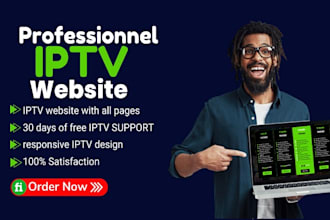 create a professional iptv website for your iptv reseller business